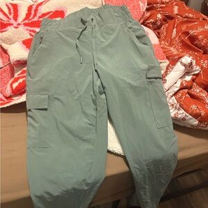 Green Cargo Jogger Pants